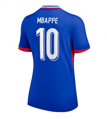 Frankrig Kylian Mbappe #10 Hjemmebanetrøje Dame EM 2024 Kort ærmer